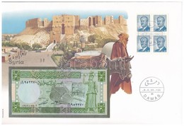 Szíria 1988. 5Ł Borítékban, Alkalmi Bélyeggel és Bélyegzéssel T:I Syria 1988. 5 Pounds In Envelope With Stamps And Cance - Ohne Zuordnung