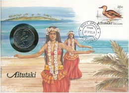 Cook-szigetek / Aitutaki 1992. 1$ Felbélyegzett Borítékban, Bélyegzéssel, Német Nyelvű Leírással T:1 
Cook Islands / Ait - Ohne Zuordnung