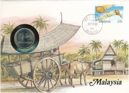 Malajzia 1987. 50s Felbélyegzett Borítékban, Bélyegzéssel, Német Nyelvű Leírással T:1 
Malaysia 1987. 50 Sen In Envelope - Ohne Zuordnung