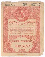 Olaszország / Velence DN 5L Szükségpénz T:III
Italy / Venice ND 5 Lire Necessity Note C:F - Ohne Zuordnung