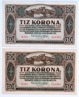 1920. 10K (2x) Sorszámkövetők T:II
Adamo K14 - Zonder Classificatie