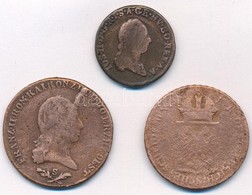 1790S 1kr Cu 'II. József' + 1800S 6kr Cu 'I. Ferenc' + 	
Ausztria 1848. 2kr Cu T:2--3-
Hungary 1790S 1 Kreuzer Cu 'Josep - Non Classés