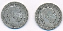 1893 1K Ag 'Ferenc József' (2x) T:2-,3
Adamo: K5 - Zonder Classificatie