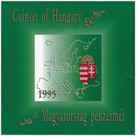 1995. 10f-200Ft (11xklf) Forgalmi Sor Dísztokban, Benne 200Ft Ag 'Deák', 'Magyarország Pénzérméi' Sorozat T:BU Adamo FO2 - Non Classés