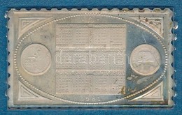 1981. 'Naptár' Ag Bélyegérem 'Állami Pénzverő' Feliratú Műanyag Tokban (0.835/37x23mm) T:2 (PP) Patina - Non Classés