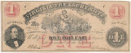 Amerikai Konföderációs Államok / Virginia / Richmond 1862.1$ T:III Kis Szakadás
Confederate States Of America / Virgina  - Ohne Zuordnung