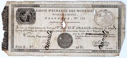 Franciaország / Rouen 1797-1803. 20Fr 'annulé (érvénytelen)' Felülbélyegzéssel T:IV 
France Rouen 1797-1803. 20 Francs ' - Sin Clasificación