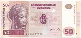 Kongó 2000. 50Fr T:I
Congo 2000. 50 Francs C:UNC - Unclassified