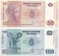 Kongó 2007. 50Fr + 100Fr T:I
Congo 2007. 50 Francs + 100 Francs C:UNC - Ohne Zuordnung