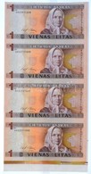 Litvánia 1994. 1L Vágatlan 4-es ívben T:I- Lithuania 1994. 1 Litas Uncut Sheet Of 4 C:AU - Non Classés