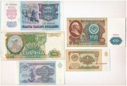 Szovjetunió 1961-1993. 1R-5000R (5db, 4xklf) T:1--3
Soviet Union 1961-1993. 1 Ruble - 5000 Rubles (5pcs, 4xdiff) C:AU-F - Ohne Zuordnung