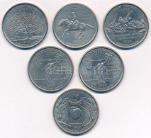 Amerikai Egyesült Államok 1999. 1/4$ '50 állam - Connecticut, Delaware, New Jersey, Pennsylvania, Georgia' Cu-Ni (6xklf) - Ohne Zuordnung