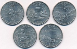 Amerikai Egyesült Államok 2003. 1/4$ '50 állam - Illinois, Arkansas, Missouri, Alabama, Maine' Cu-Ni (5xklf) T:1-
USA 20 - Non Classés