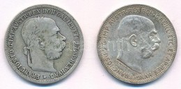 Ausztria 1893-1914. 1K Ag 'Ferenc József' (2xklf) T:2,2-
Austria 1893-1914. 1 Corona Ag 'Franz Joseph' (2xdiff) C:XF,VF - Non Classés