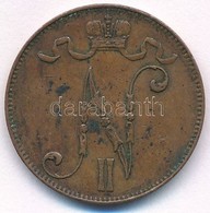 Finnország 1906. 5p Cu 'II. Miklós' T:2 Ph.
Finland 1906. 5 Pennia Cu 'Nicholas II' C:XF Edge Error
Krause KM#15 - Ohne Zuordnung