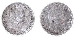 Szerbia 1915. 50p Ag 'I. Péter' (2x) T:1-,2 
Serbia 1915. 50 Para Ag 'Petar I' (2x) C:AU,XF - Ohne Zuordnung