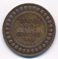 Tunézia 1904A 10c Br T:2,3 ü.
Tunisia 1904A 10 Centimes Br C:XF,F Ding
Krause KM#229 - Non Classés