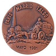 1981. 'Párizs - Madrid Vasútvonal' Br Emlékplakett (80mm) T:2
1981. 'Paris - Madrid Railway' Br Commemorative Plaque (80 - Unclassified