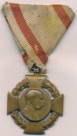 1908. 'Katonai Jubileumi Kereszt' Aranyozott Br Kitüntetés Mellszalagon T:2- 
Hungary 1908. 'Diamond Jubilee Cross For T - Autres & Non Classés