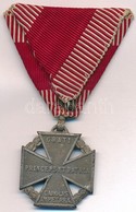 1916. 'Károly-csapatkereszt' Cink Kitüntetés Mellszalagon T:2 
Hungary 1916. 'Charles Troop Cross' Zn Decoration On Ribb - Autres & Non Classés