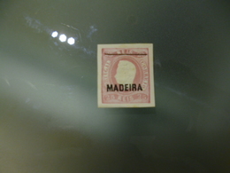 MADEIRA - REIMPRESSAO DE 1885 C/TRAÇO FINO - D.LUIS I FITA CURVA N/ DENTEADO - Proofs & Reprints