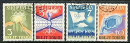 ALBANIA 1964 Tokyo Olympic Games III Perforated Set  Used.  Michel 823-26 - Albanië