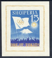 ALBANIA 1964 Tokyo Olympic Games Imperforate Block  MNH / **.  Michel Block 23 - Albanien