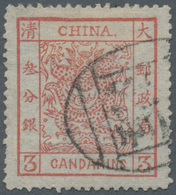 China: 1882, Large Dragon Wide Margins Canc. Seal "(Shang)hai" (Michel Cat. 320.-) - Andere & Zonder Classificatie