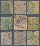 China: 1885/88, Customs Small Dragon Issue, Two Complete Sets Of Three, Plus Two 3cds And One 5cds, - Sonstige & Ohne Zuordnung