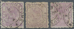 China: 1885, 3 Small Dragons 3ca Mauve, Cancelled By Customs Daters Of Chinkiang, Fine. - Autres & Non Classés