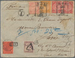 China: 1898, Coiling Dragon 1 C., 2 C. (2) And 5 C. Salmon Tied Tombstone "Changsintien/post Office" - Sonstige & Ohne Zuordnung