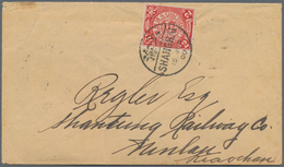 China: 1898, Tsingtau Chinese P. O. Tombstone Postmark Dated 1900: Coiling Dragon 2 C. Tied "SHANGHA - Sonstige & Ohne Zuordnung