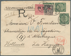 China: 1898, Coiling Dragon 10 C. (3 Inc. Pair) Tied Bilingual "PEKING 28 NOV 99" To Registered Cove - Sonstige & Ohne Zuordnung