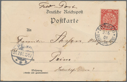 China: 1901, Three Ppc To Germany By German Field Posts: Coiling Dragon 2 C. Red Tied By "TONGKU Ger - Sonstige & Ohne Zuordnung