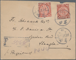 China: 1902/08, Registered Cover Addressed To Shanghai, Bearing Coiling Dragons 2c Red And 5c Salmon - Sonstige & Ohne Zuordnung