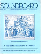 Revue Guitare Soundboard Guitar Fondation Of America N° 1 - 1990 -  The Guitar In Sweden - Arte