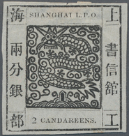 China - Shanghai: 1865, "Candareens." In The Plural, 2 Liang Black On Thin Wove Paper, Liv. 1c Print - Otros & Sin Clasificación