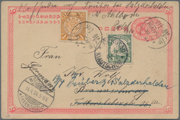 China - Ganzsachen: 1903, 1C. Imperial Postal Stationery, 1 C Additional Franking, Tied By Chinese B - Cartes Postales