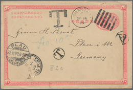 China - Ganzsachen: 1897, Card ICP 1 C. Canc. Pa-kua W. "(SHANG)HAI LOCAL POST D Sp 14 99" Alongside - Cartes Postales