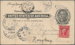 China - Incoming Mail: Guam, 1905, Statinery Card 1 C. Uprated 2 C. Canc. Duplex "GUAM JA 11 05" To - Other & Unclassified