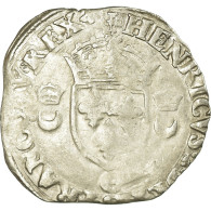 Monnaie, France, Henri II, Douzain Aux Croissants, 1551, Saint Lô, TB, Argent - 1547-1559 Enrique II