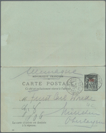 China - Fremde Postanstalten / Foreign Offices: France, 1901, UPU Reply Card 10 C. Canc. "CHEFOU 4 D - Altri & Non Classificati