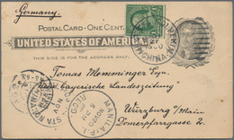 China - Fremde Postanstalten / Foreign Offices: 1900, USA, Stationery Card 1 C. Uprated 1 C. Green T - Autres & Non Classés