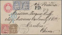 China - Besonderheiten: 1873 Swiss Postal Stationery Envelope "Tübli" 10c. Red Used From Embrach To - Autres & Non Classés