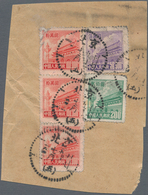 China - Volksrepublik: 1950/51, Tiananmen Definitives Including High Values Of The R5 Issue - 3 Copi - Lettres & Documents