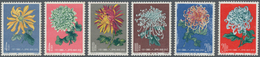 China - Volksrepublik: 1960, Chrysanthemum I-III, Cpl. Unused (regummed) Sets, One Single Stamp Is U - Lettres & Documents