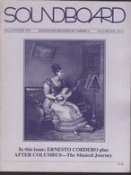 Revue Guitare Soundboard Guitar Fondation Of America N° 3 - 1992 - Ernesto Cordero - Art