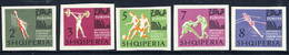 ALBANIA 1963 Sports Championships Imperforate Set MNH / **.  Michel 768-72 - Albanië