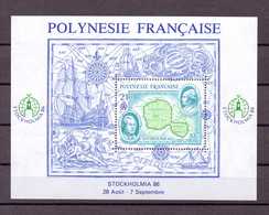 POLYNESIE 1986 BLOC STOCKHOLMIA'86  YVERT N°B12  NEUF MNH** - Blocs-feuillets