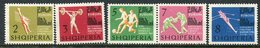 ALBANIA 1963 Sports Championships Set MNH / **.  Michel 763-67 - Albania